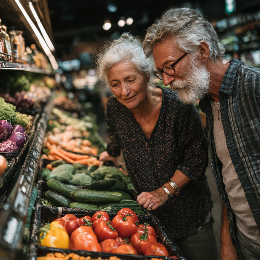 Nutrizionista che consulta una persona matura in un ambiente professionale